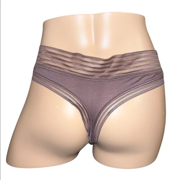 Calvin Klein Purple Striped-Waist Thong Underwear QD3670 Extra Large NWT - Picture 4 of 7